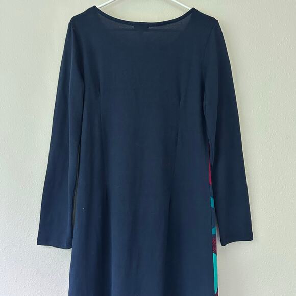 New Coline Artsy Abstract Swirl shift Dress 60s 70s inspired Bohemian hippie L - Picture 10 of 11